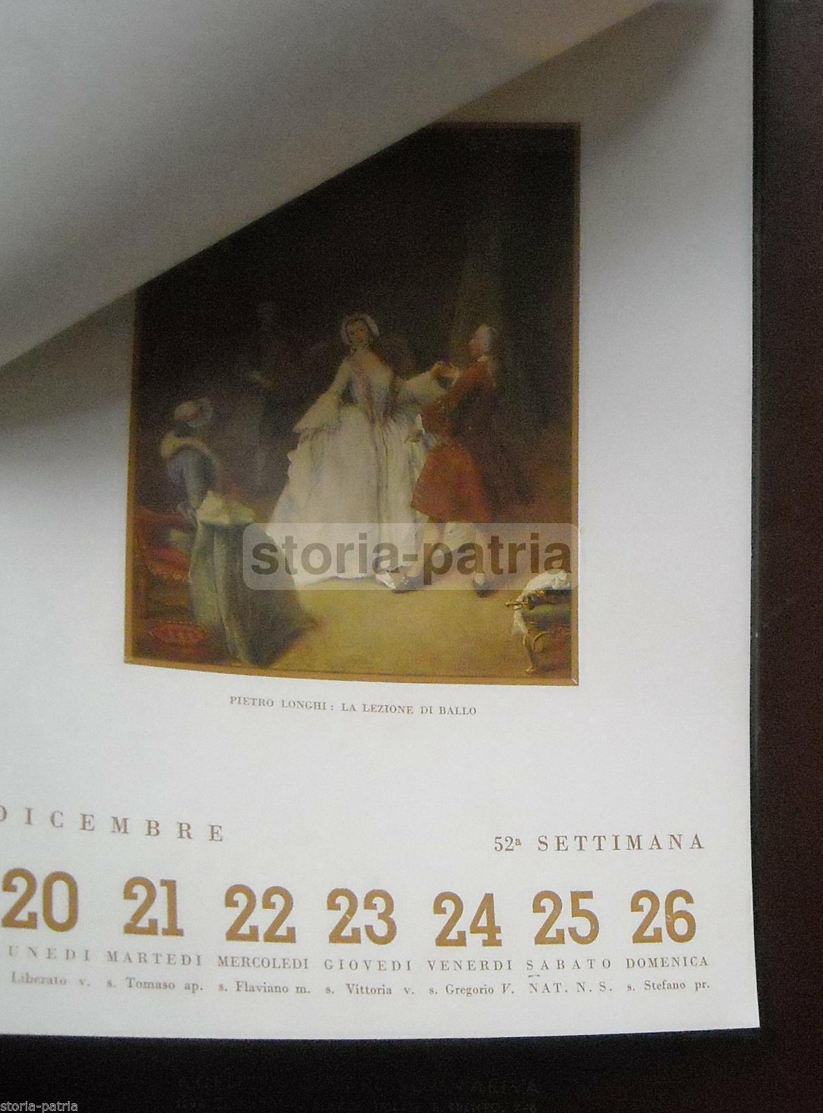 Calendario Artistico Il Mattino 1937, Agenzia Chiari Sommariva, Napoli