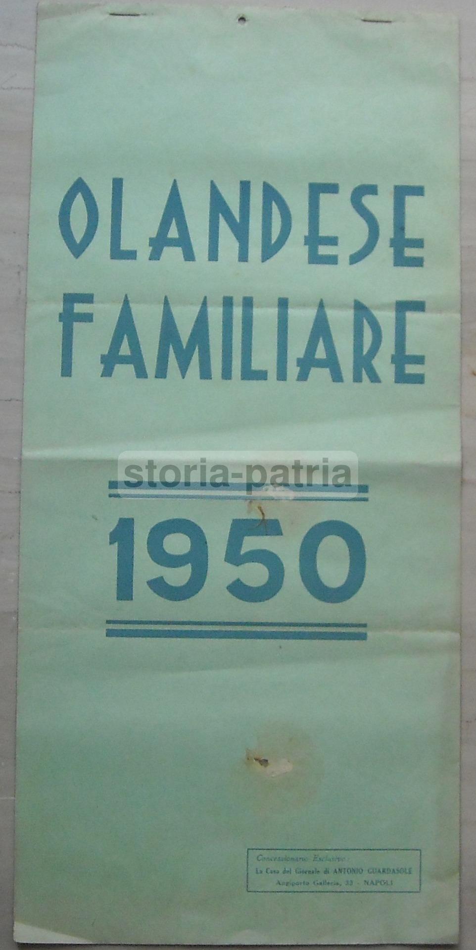 Calendario Pubblicitario Napoletano Guardasole 1950 Pibigas Caffè