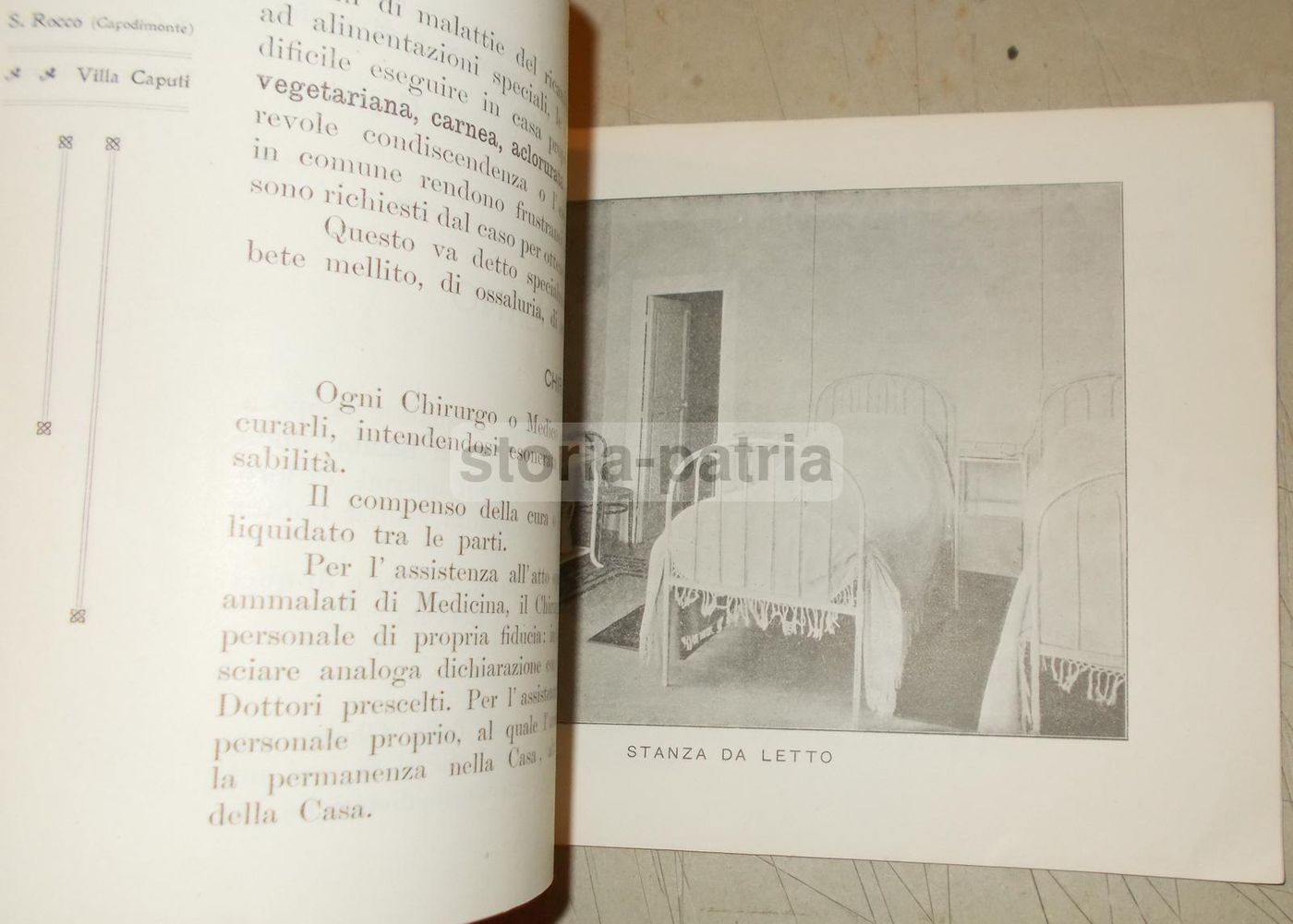 Casa Di Salute Caputi Napoli Capodimonte: Pubblicità Antica (circa 1900)