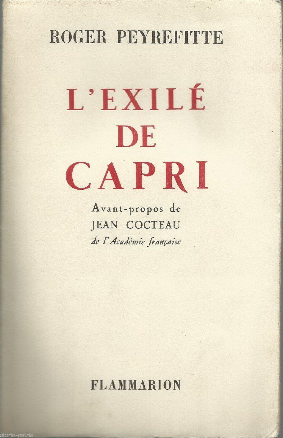 L'Exilé De Capri Di Roger Peyrefitte, Flammarion 1959