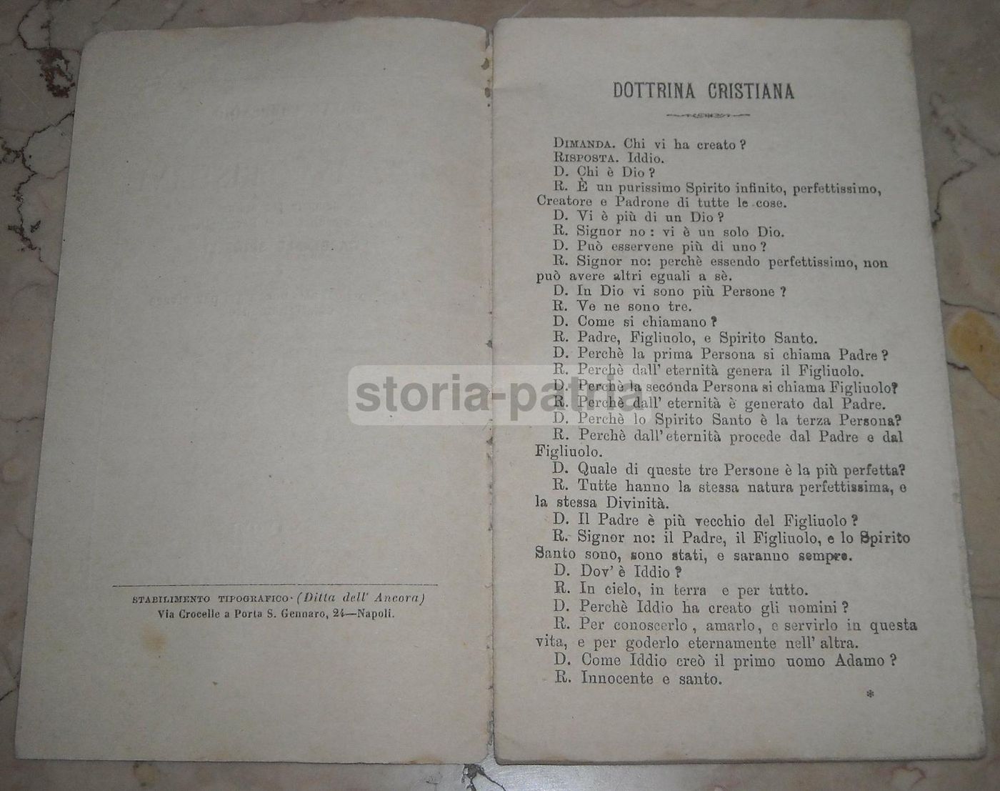 Breve Compendio Della Dottrina Cristiana Del Cardinale Spinelli (Napoli, 1892)