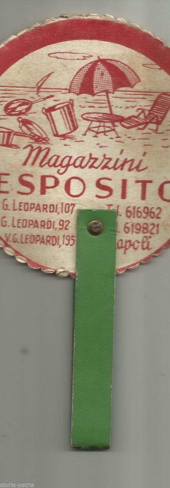 Ventaglio Pubblicitario Magazzini Esposito Napoli Anni '50