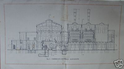 Pieghevole Centrale Termica Maurizio Capuano, Napoli 1925. Pubblicità Società Meridionale Di Elettricità (SME)