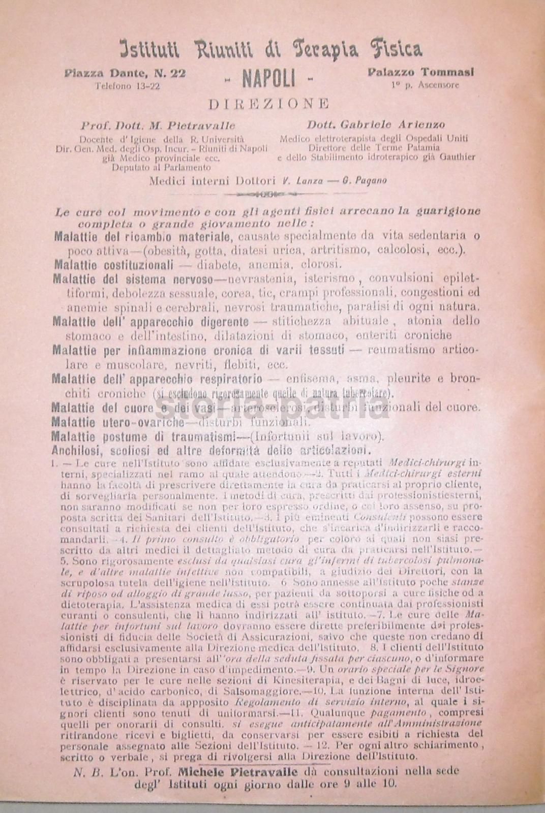 Pubblicità Liquido Capillus Picarelli Napoli, Primo '900