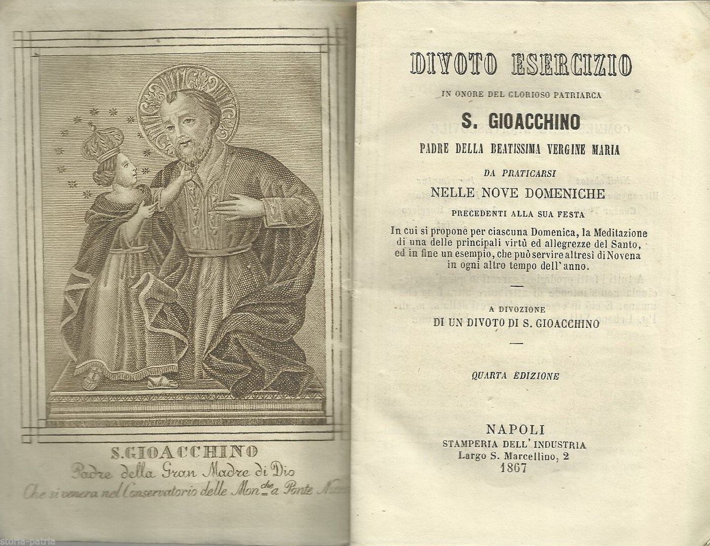 Divoto Esercizio In Onore Di San Gioacchino, Napoli 1867