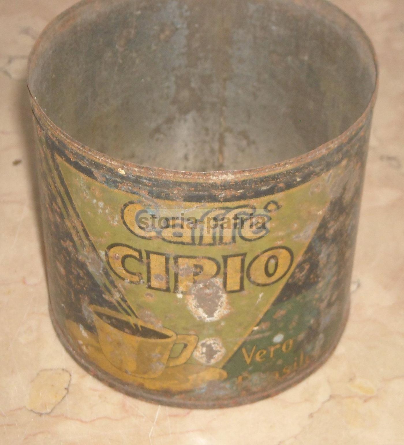 Barattolo Caffè Cirio Napoli, Latta Pubblicitaria d'Epoca