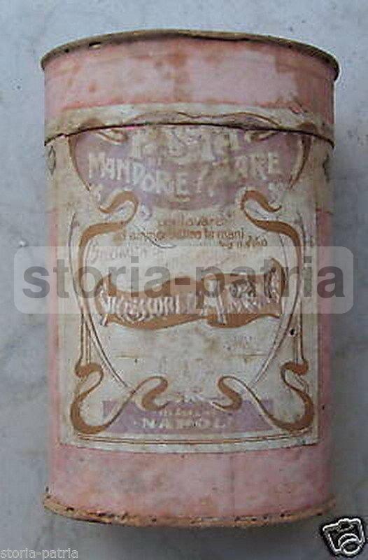 Scatola Antica Pasta Mandorle Amare d'Arene Napoli Liberty 1900