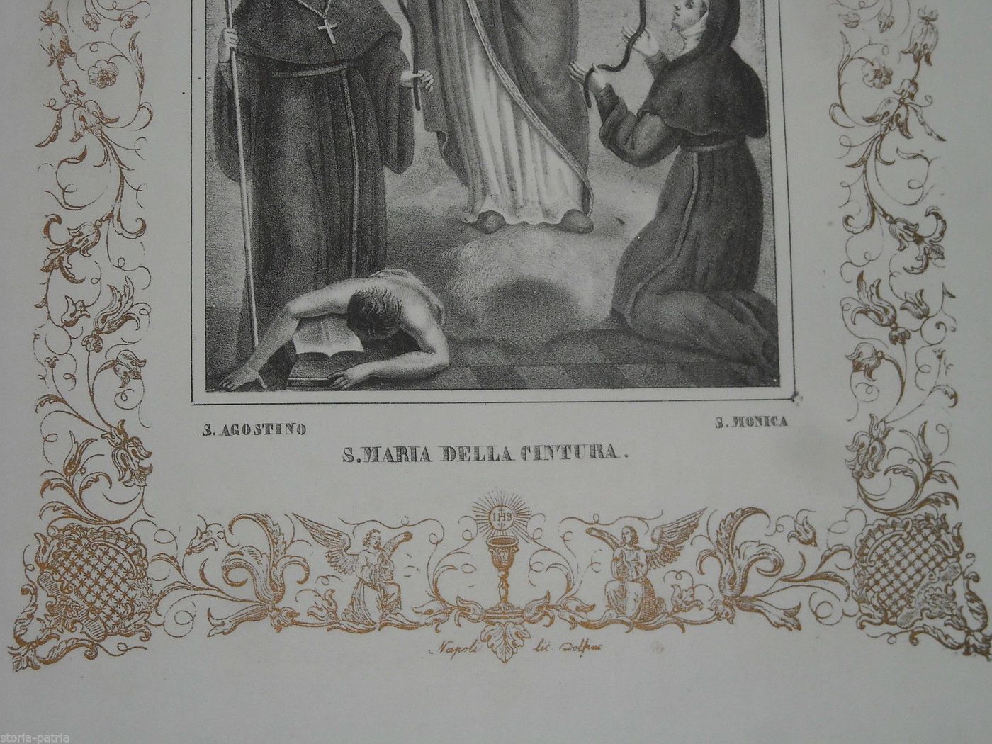 Madonna Della Cintura Con Sant'Agostino E Santa Monica, Napoli, XIX Secolo