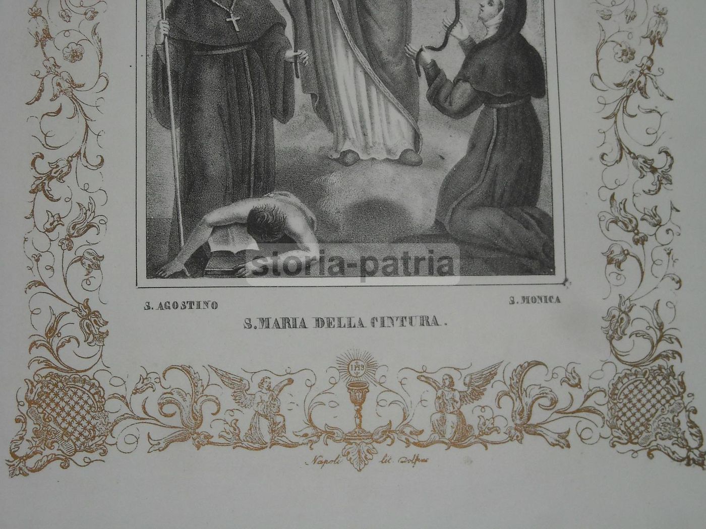 Madonna Della Cintura Con Sant'Agostino E Santa Monica, Napoli, XIX Secolo