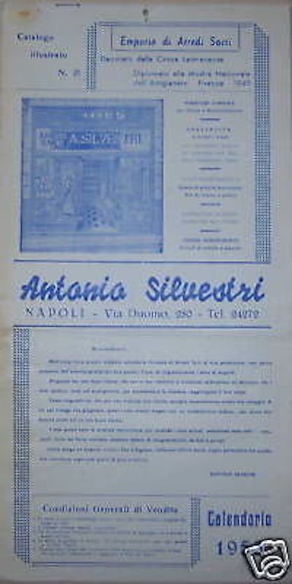 Calendario Catalogo 1955 Emporio Arte Sacra Antonio Silvestri Napoli