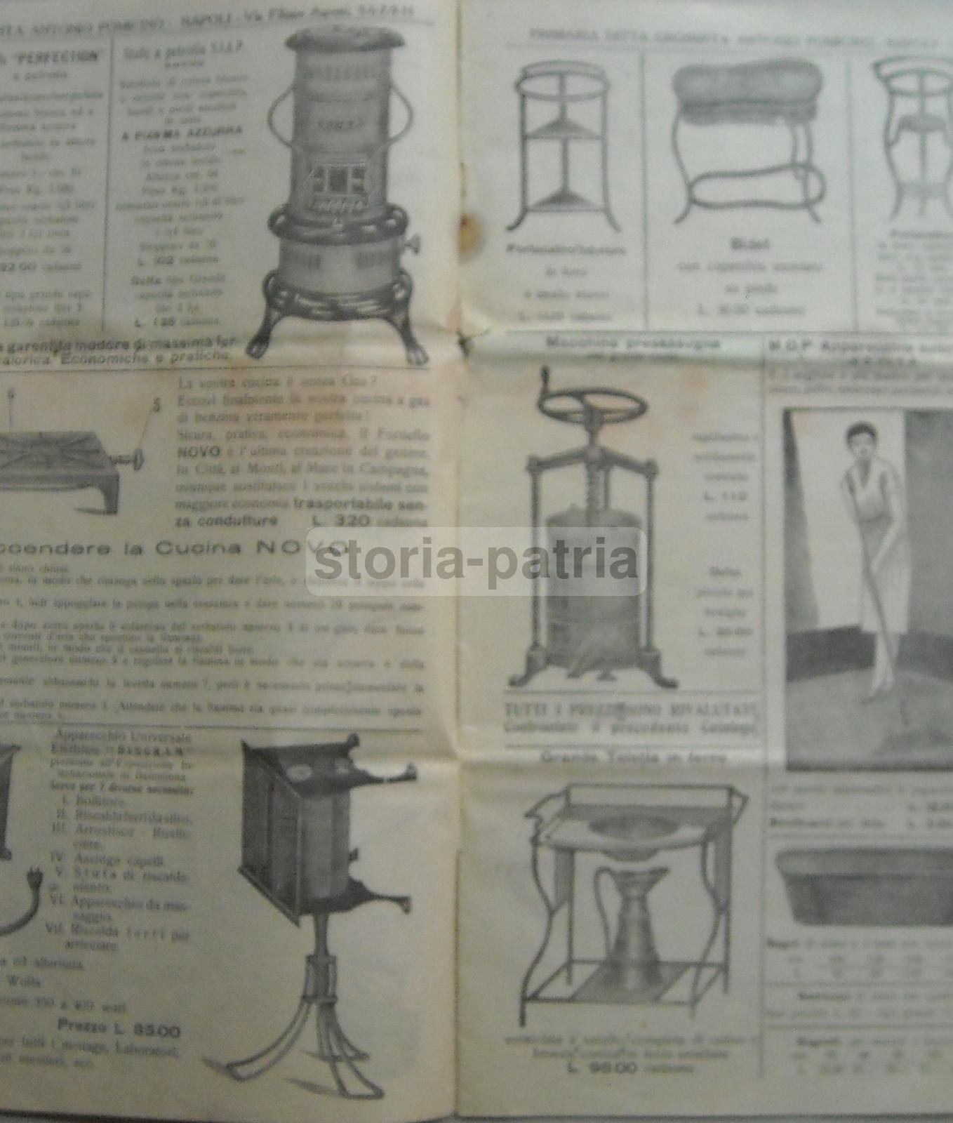 Catalogo Storico Ferramenta Pomicino Napoli Primo Novecento