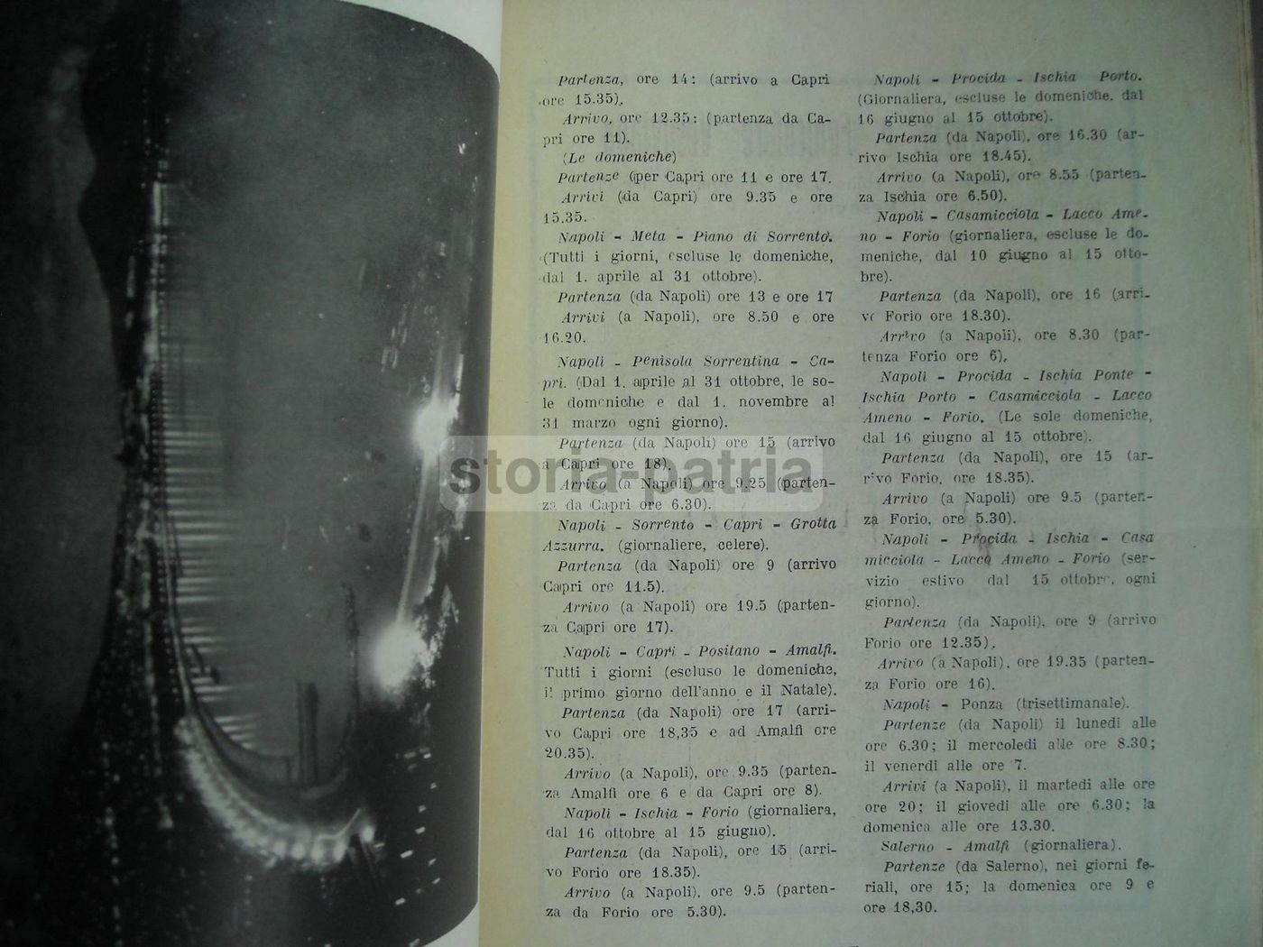 Guida Turistica Napoli 1935. Treni Popolari, Tramvie, Ferrovie