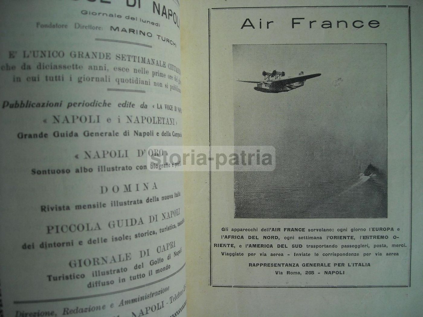 Guida Turistica Napoli 1935. Treni Popolari, Tramvie, Ferrovie