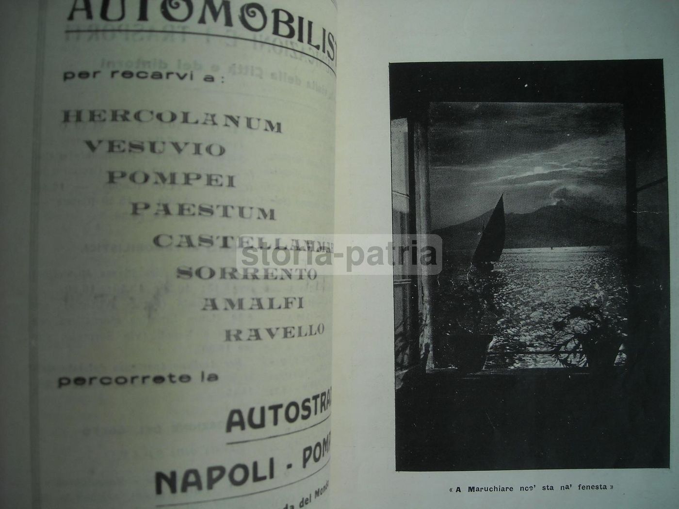Guida Turistica Napoli 1935. Treni Popolari, Tramvie, Ferrovie