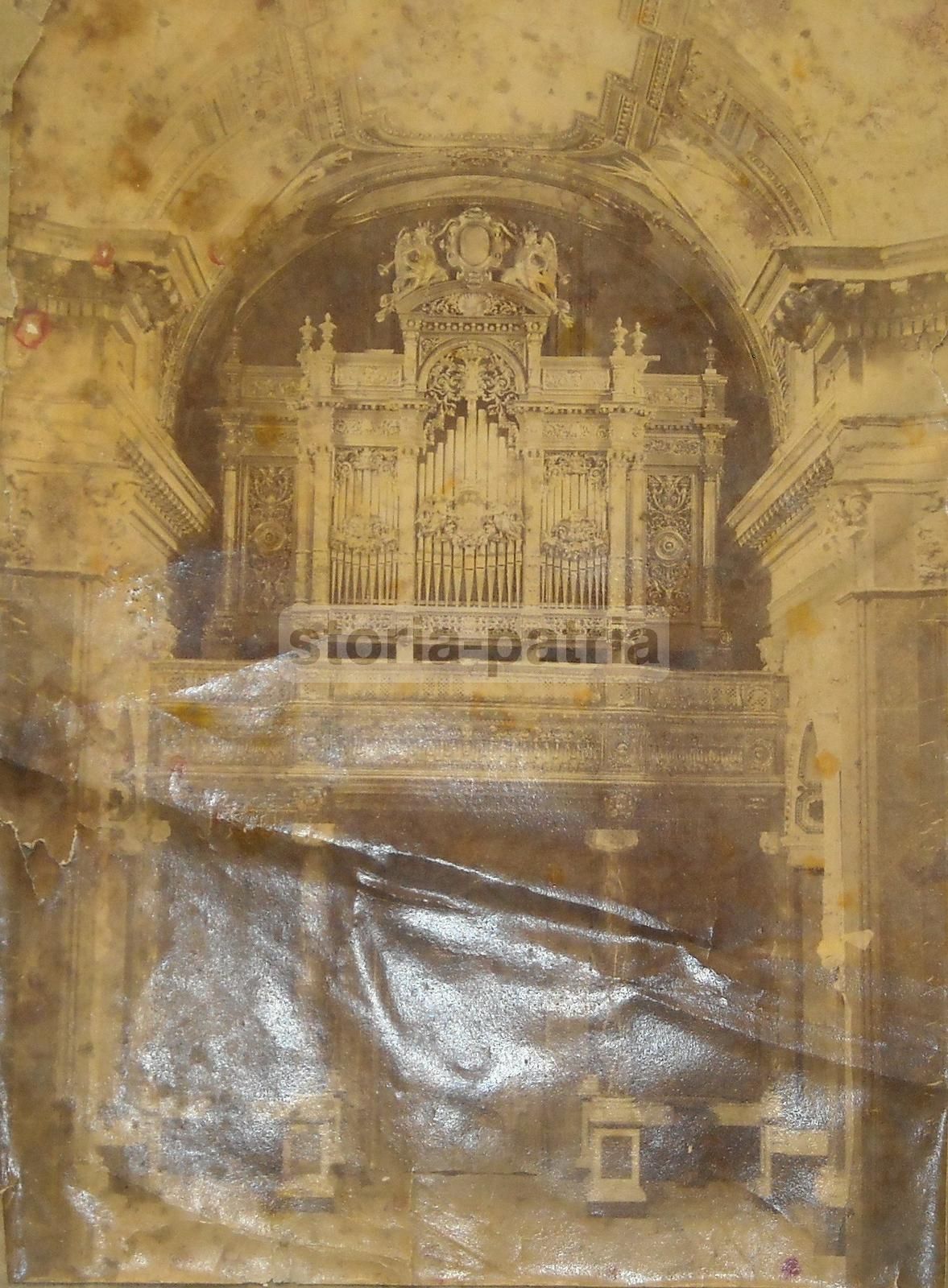 Antica Fotografia Organo Chiesa Napoli Francesco Pesce Fine 800