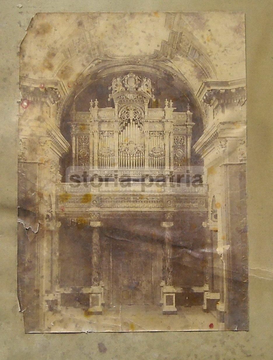 Antica Fotografia Organo Chiesa Napoli Francesco Pesce Fine 800