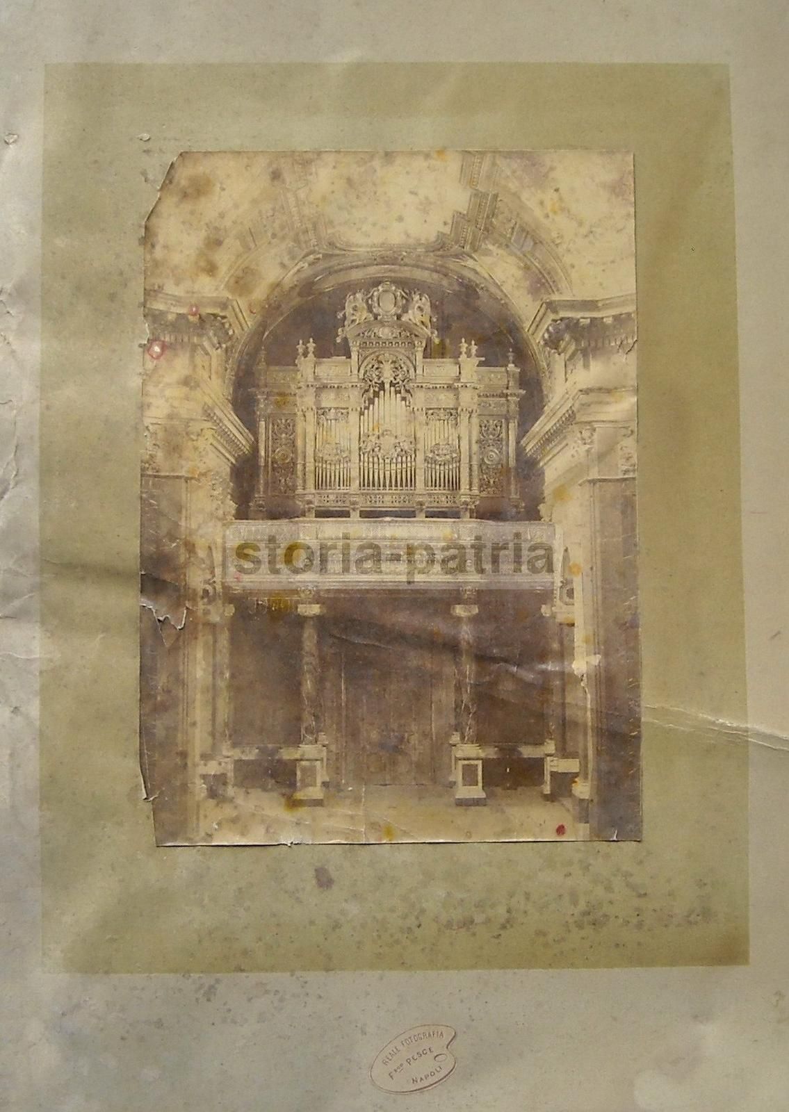 Antica Fotografia Organo Chiesa Napoli Francesco Pesce Fine 800