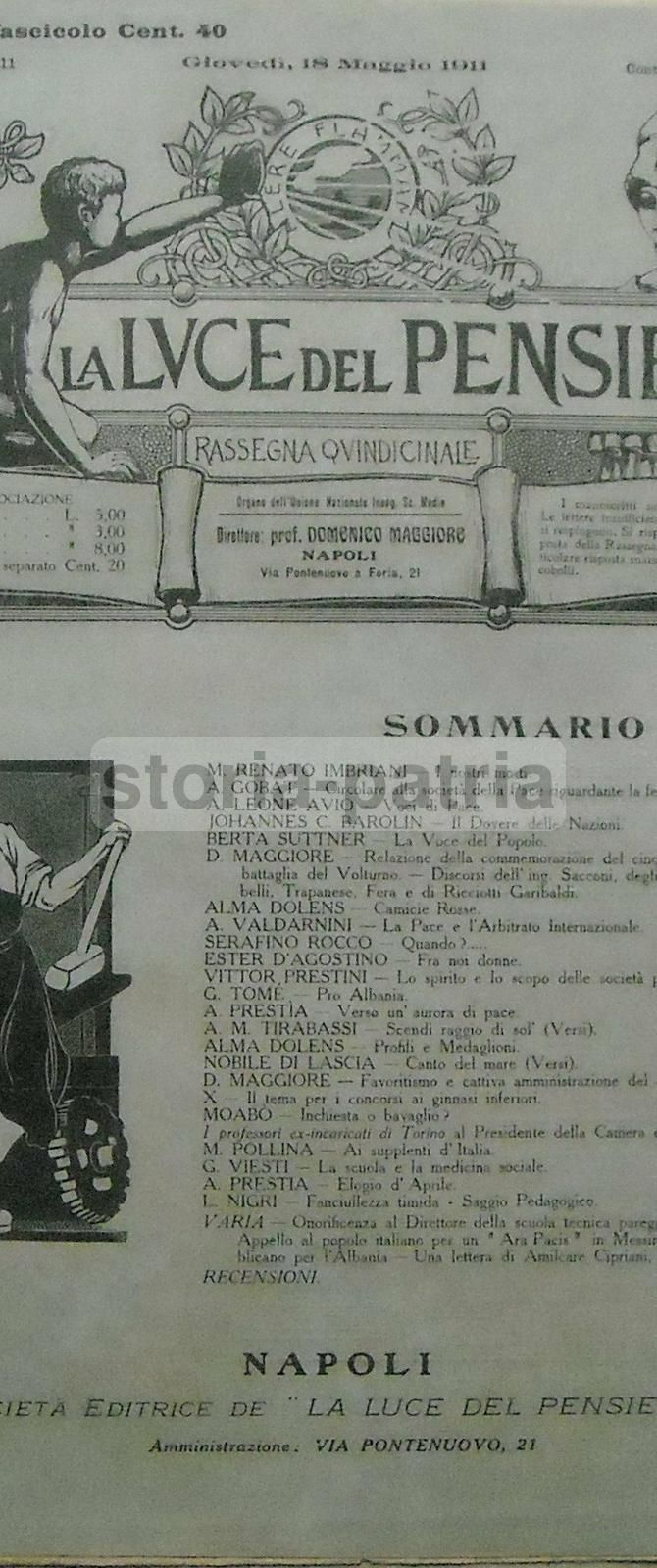 Alere Flammam 1911 Napoli: Rassegna Quindicinale Di Politica E Cultura