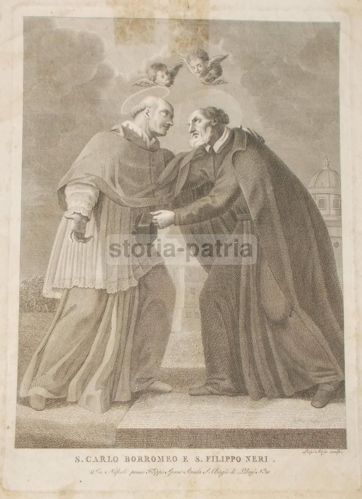 Stampa Devozionale S. Filippo Neri E S. Carlo Borromeo, Luigi Aloja