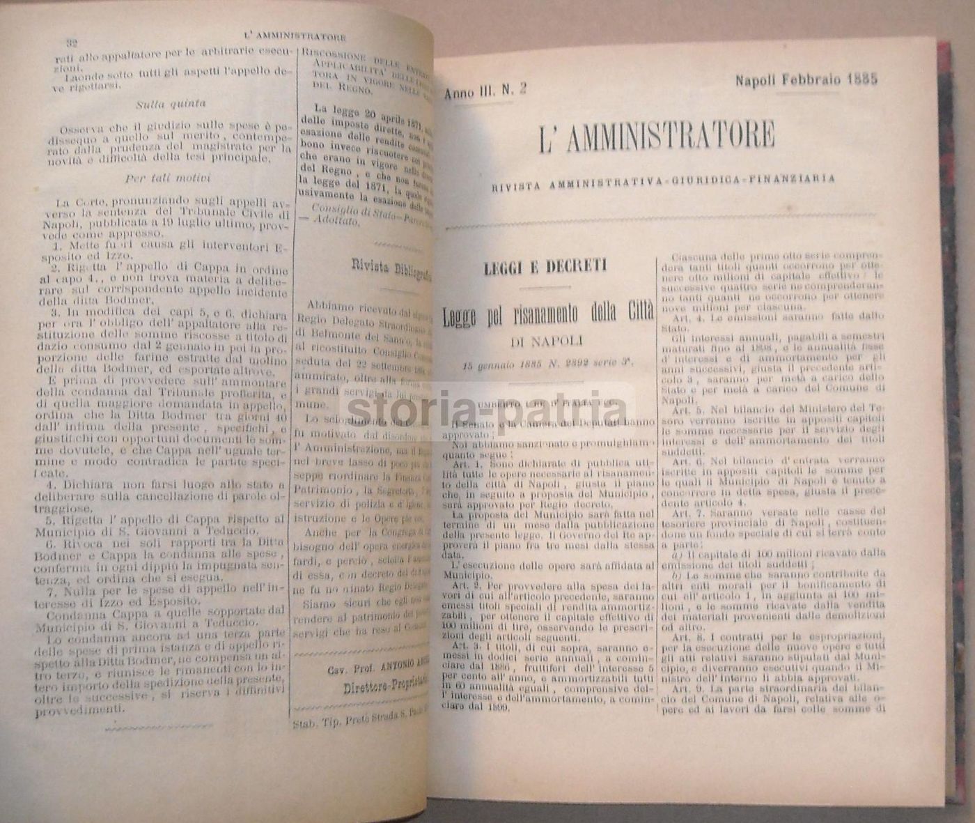 L'Amministratore 1885: Rivista Giuridica Amministrativa, Napoli