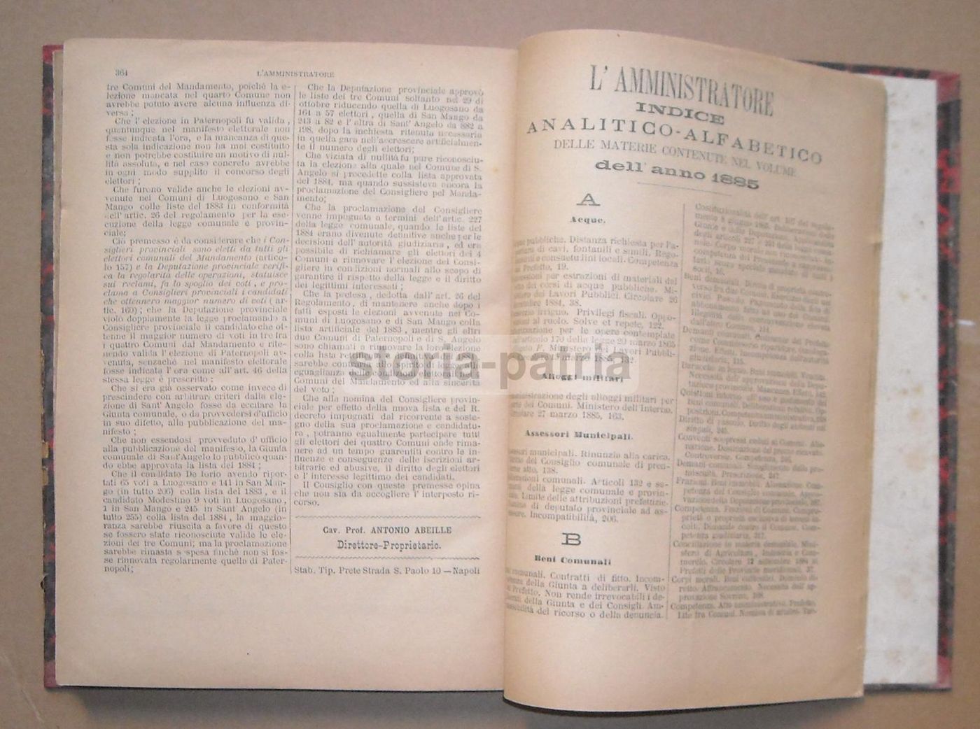 L'Amministratore 1885: Rivista Giuridica Amministrativa, Napoli