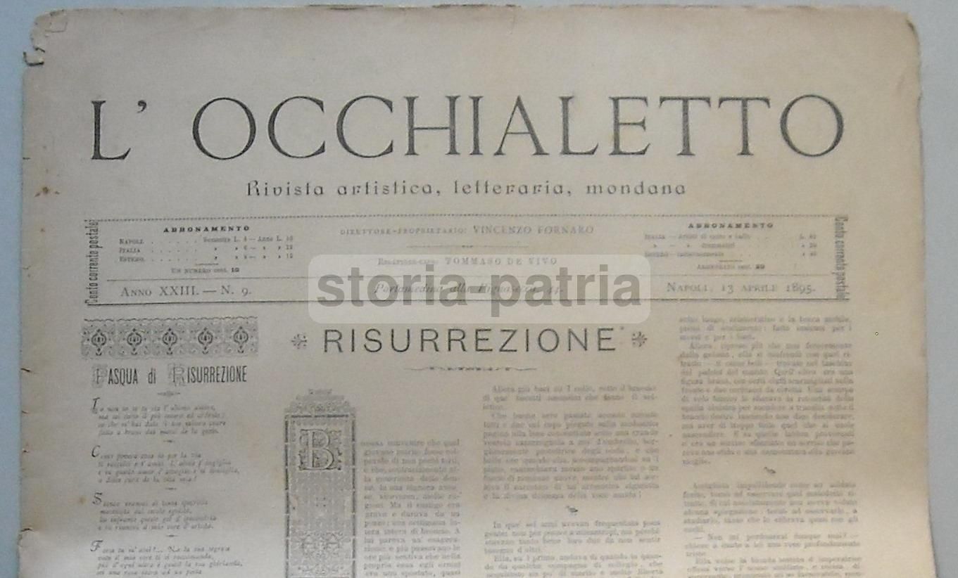 L'Occhialetto 1895: Rivista Artistica, Letteraria E Mondana Di Napoli