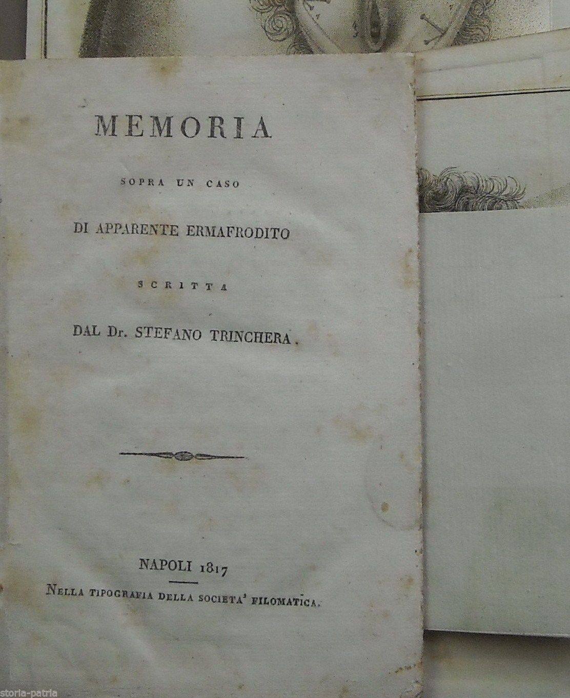 Trinchera, Memoria Sopra Un Caso Di Apparente Ermafrodito, Napoli, 1817