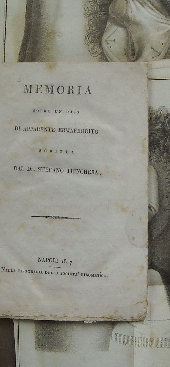 Trinchera, Memoria Sopra Un Caso Di Apparente Ermafrodito, Napoli, 1817