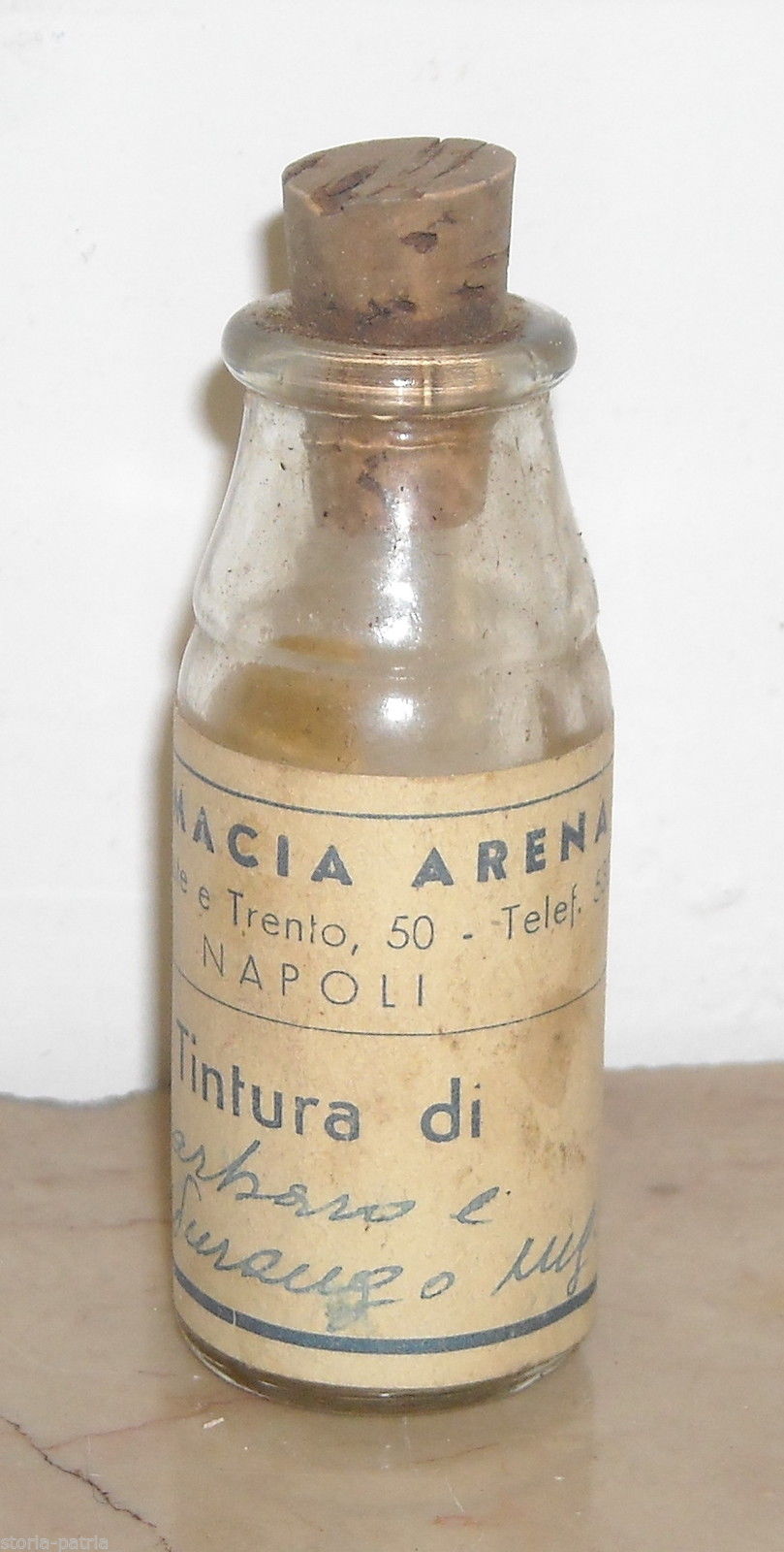 Flacone In Vetro Farmacia Arena Napoli Per Tintura Di Rabarbaro