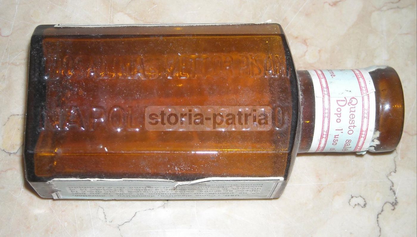 Bottiglia Antica Cristalli Jodati Vettor Pisani Napoli Farmacia