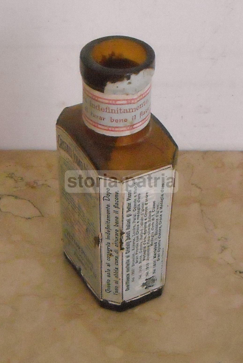 Bottiglia Antica Cristalli Jodati Vettor Pisani Napoli Farmacia