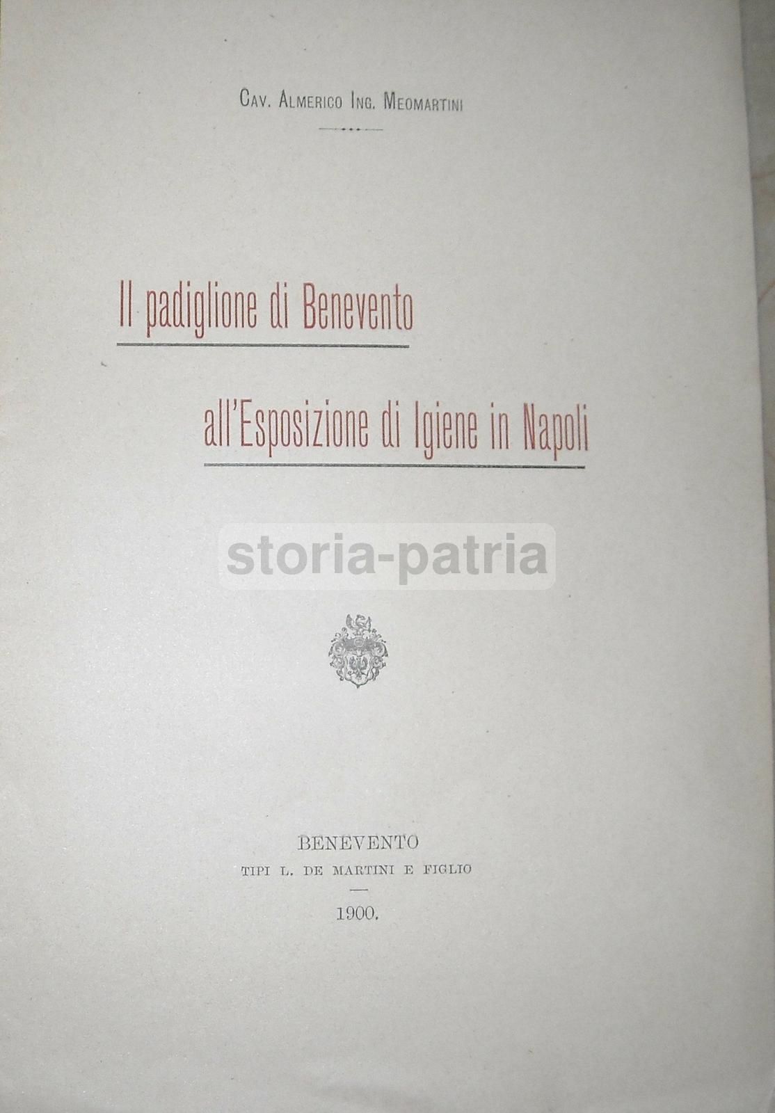 Almerico Meomartini: Il Padiglione Di Benevento All'Esposizione d'Igiene Di Napoli, 1900