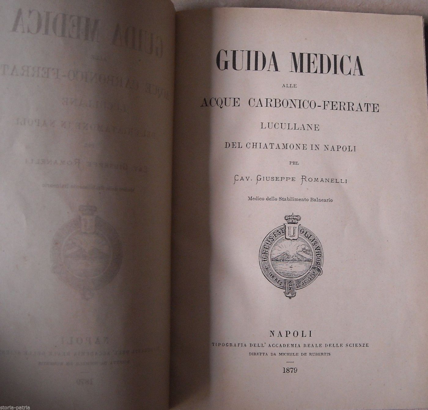 Guida Medica Acque Lucullane Chiatamone Napoli Romanelli 1879