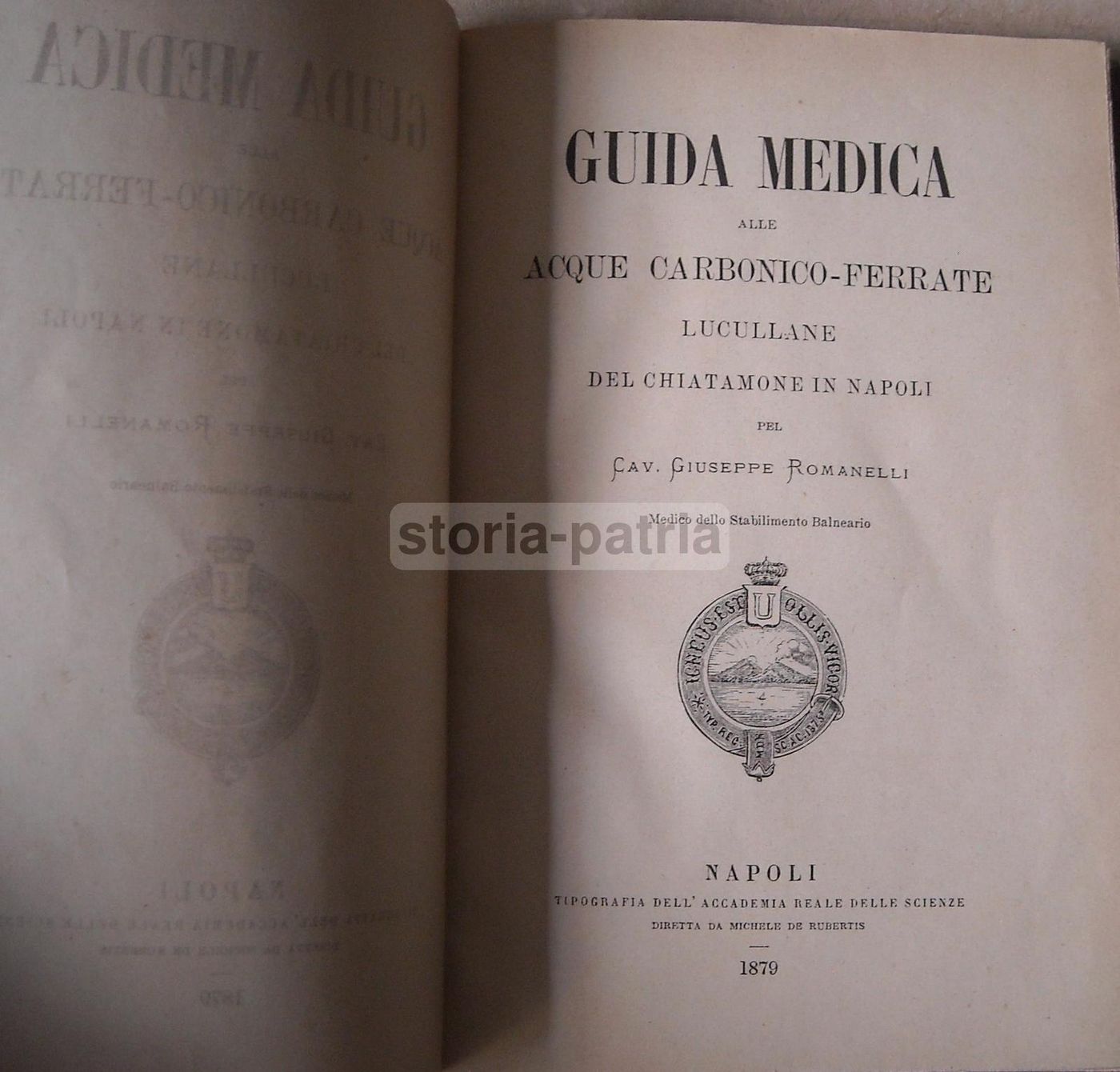Guida Medica Acque Lucullane Chiatamone Napoli Romanelli 1879