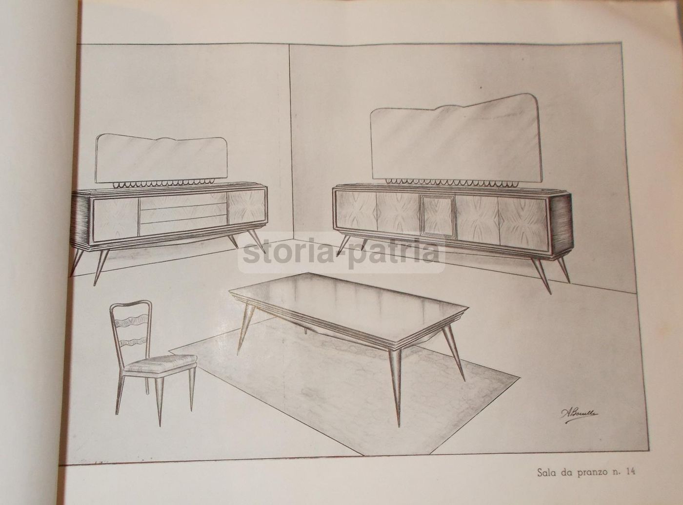 Catalogo Mobili Borrelli Napoli Anni '30 '50 Sale Da Pranzo Epoca