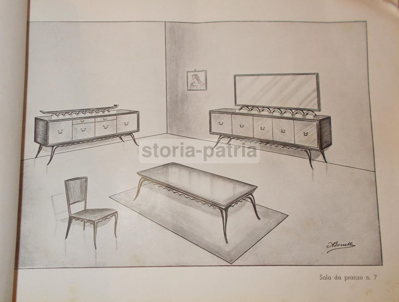 Catalogo Mobili Borrelli Napoli Anni '30 '50 Sale Da Pranzo Epoca