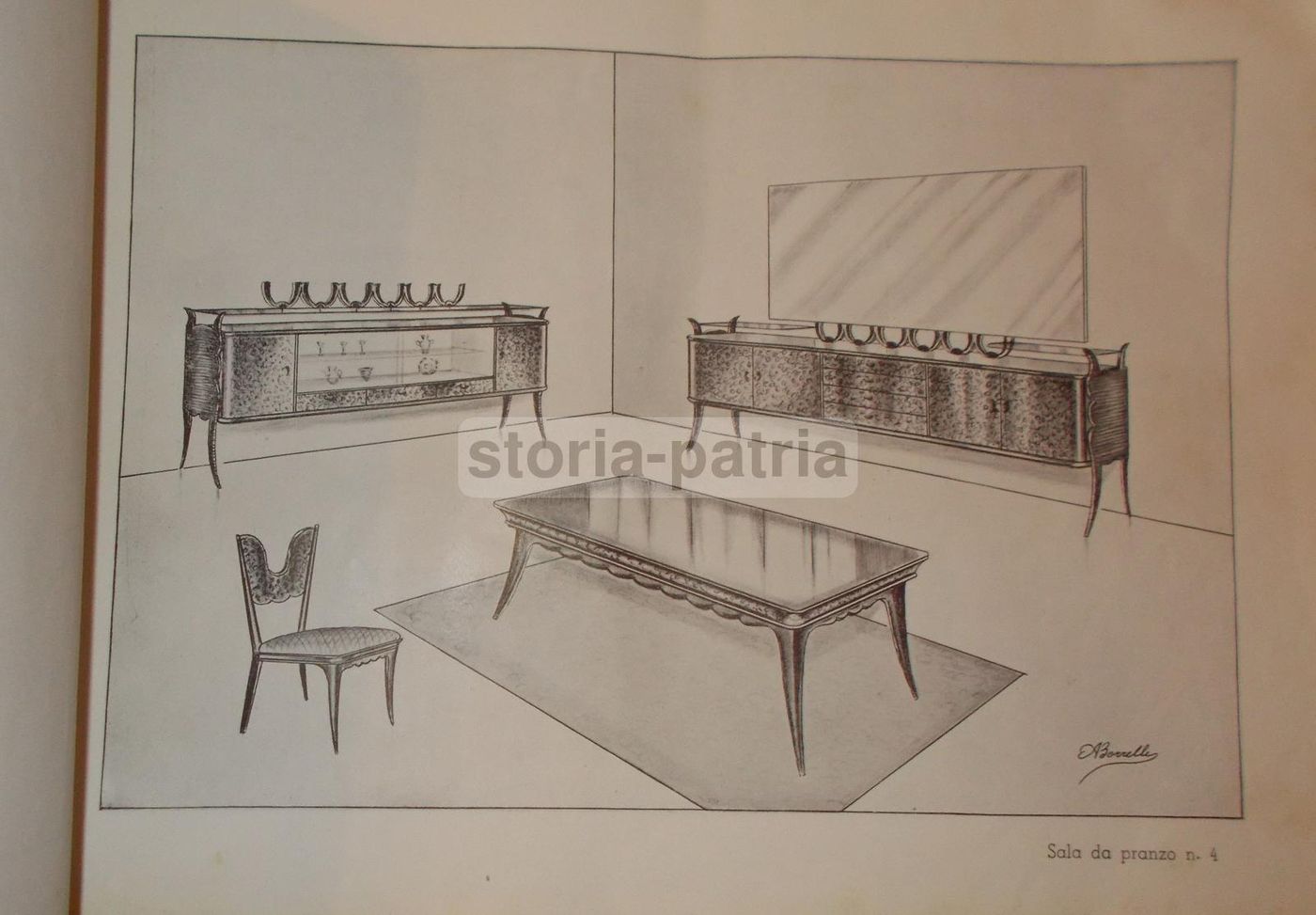 Catalogo Mobili Borrelli Napoli Anni '30 '50 Sale Da Pranzo Epoca