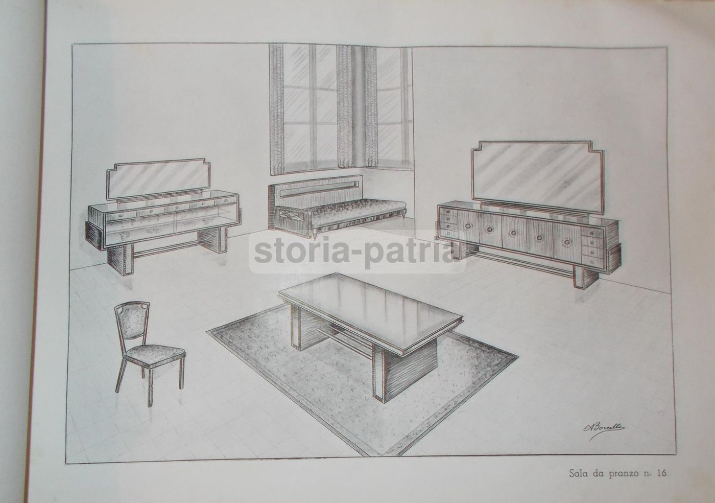 Catalogo Mobili Borrelli Napoli Anni '30 '50 Sale Da Pranzo Epoca