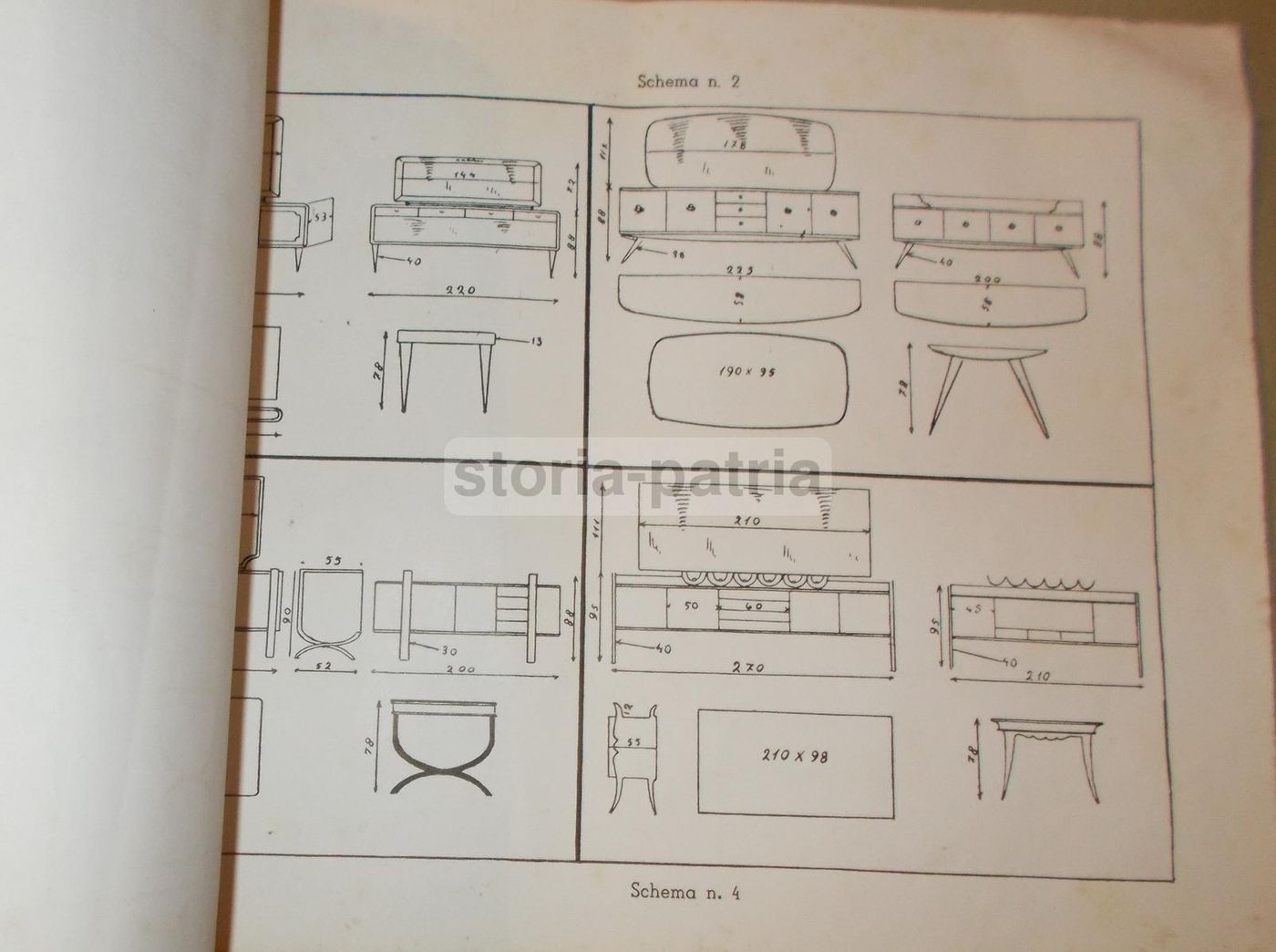 Catalogo Mobili Borrelli Napoli Anni '30 '50 Sale Da Pranzo Epoca