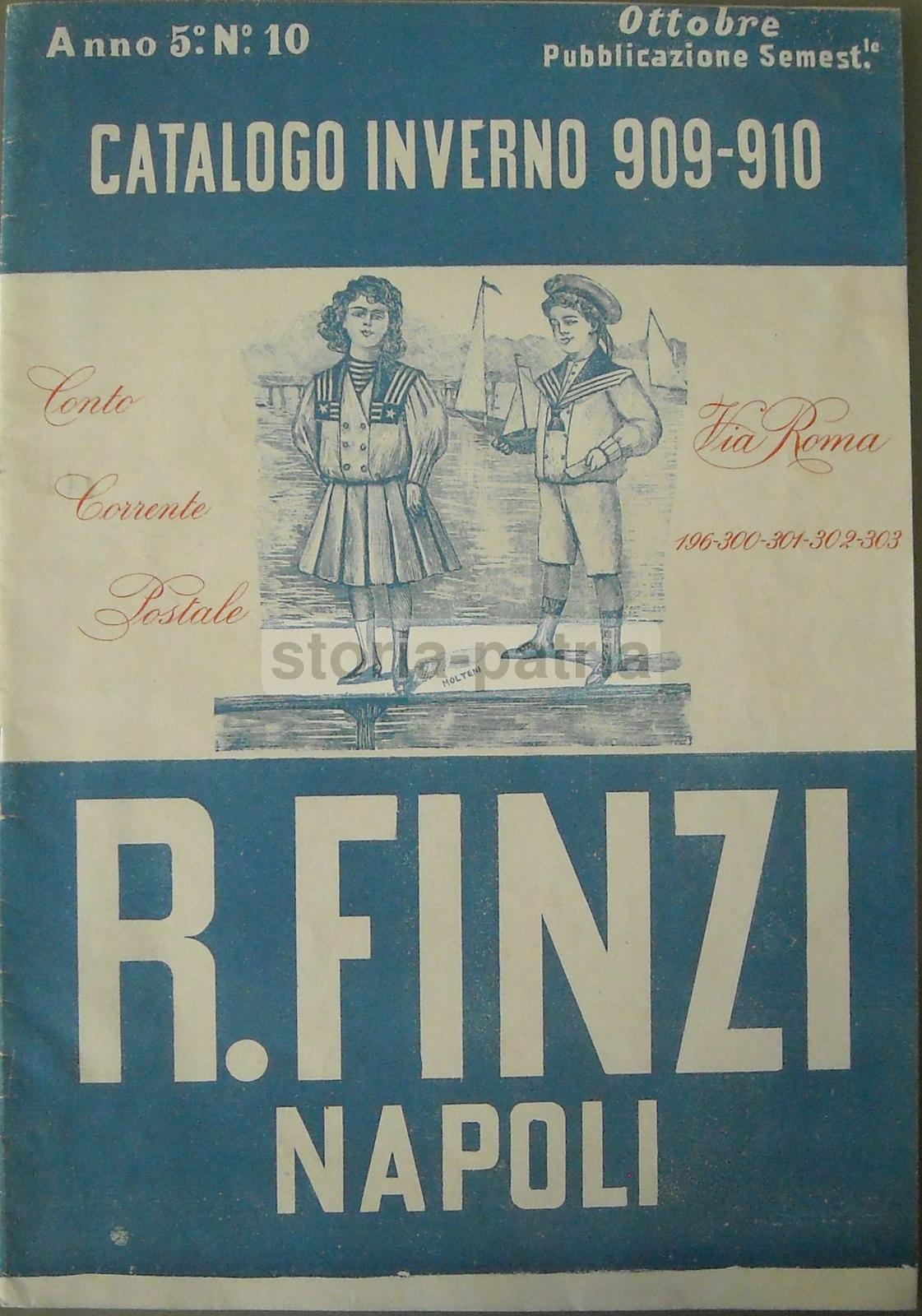 Catalogo Moda Bambini Napoli 1909 R. Finzi Abbigliamento Vintage