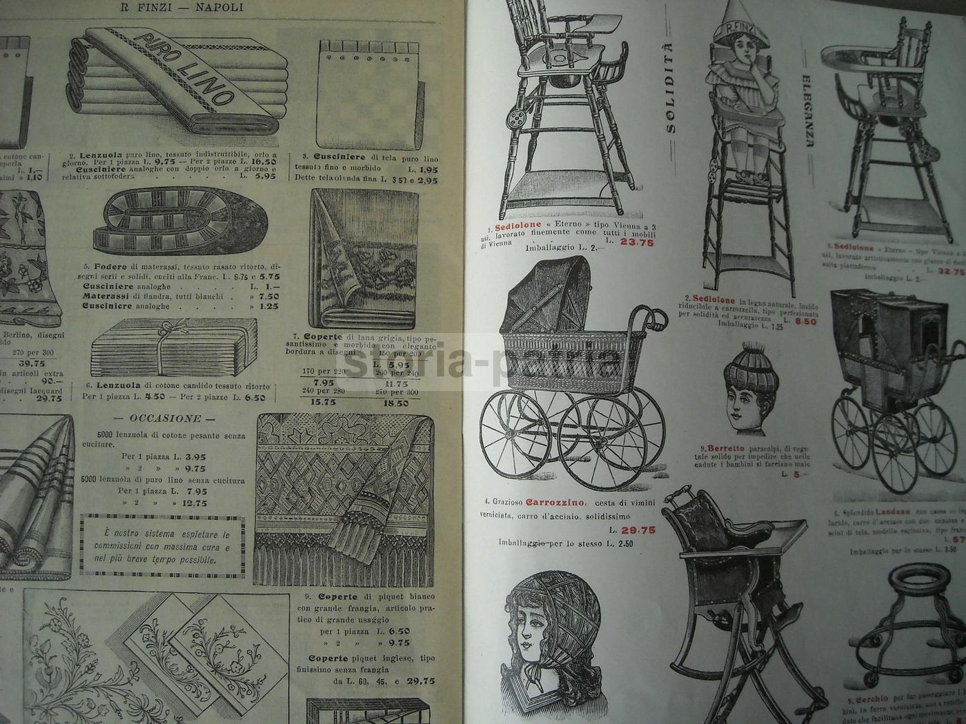 Catalogo Moda Bambini Napoli 1909 R. Finzi Abbigliamento Vintage