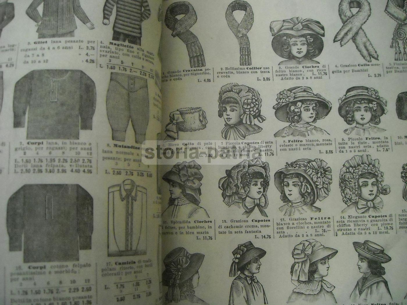 Catalogo Moda Bambini Napoli 1909 R. Finzi Abbigliamento Vintage