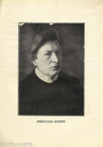 Programma Concerto Busoniano, Teatro San Carlo, Napoli, 1930