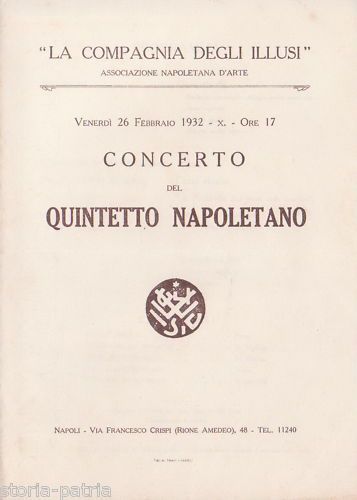 Quintetto Napoletano: Concerto 1932, Napoli, Compagnia Degli Illusi