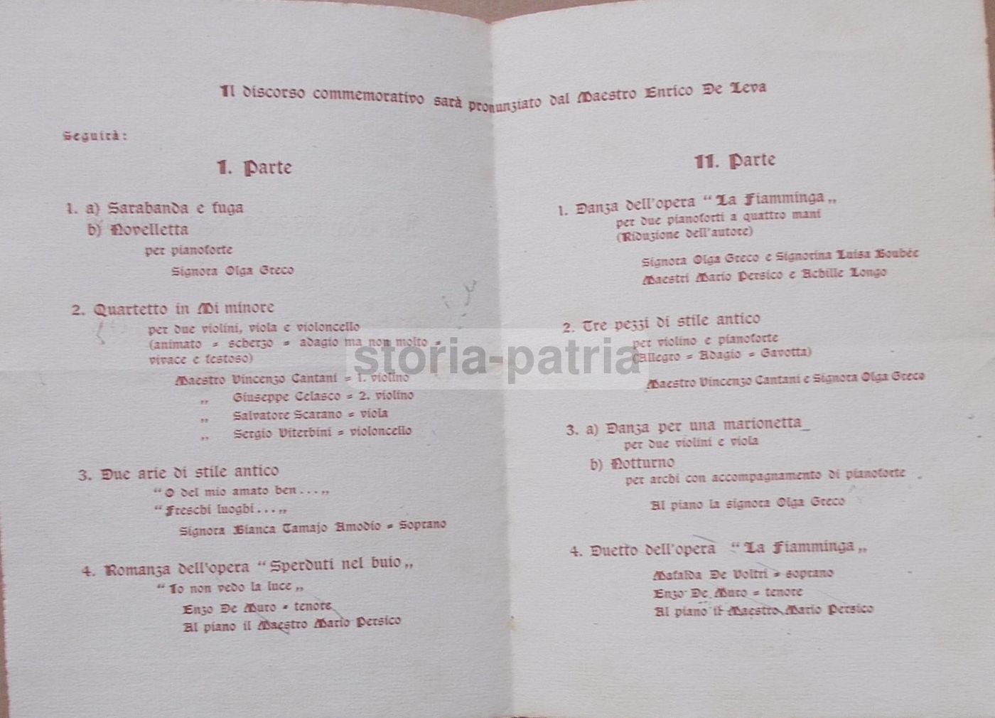 Volantino Concerto Commemorativo Stefano Donaudy Napoli 1926