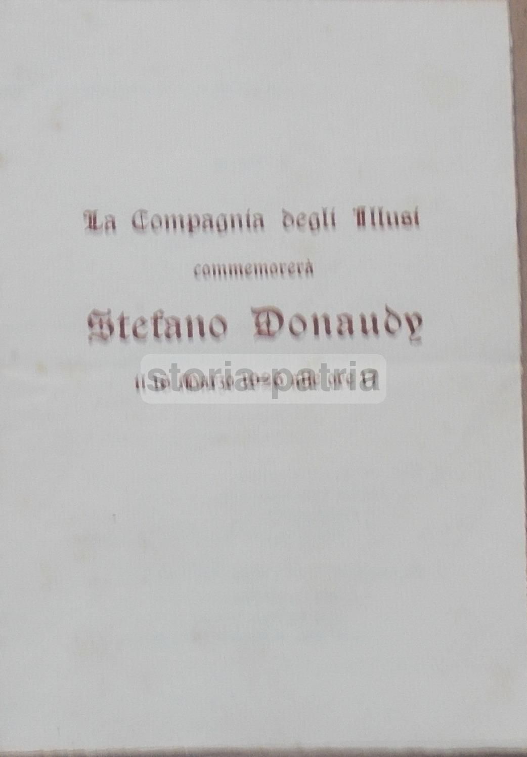 Volantino Concerto Commemorativo Stefano Donaudy Napoli 1926