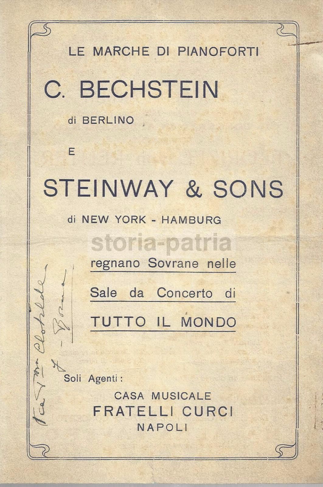 Volantino Concerto Florizel Von Reuter, Napoli 1926 (Paganini, Bach)
