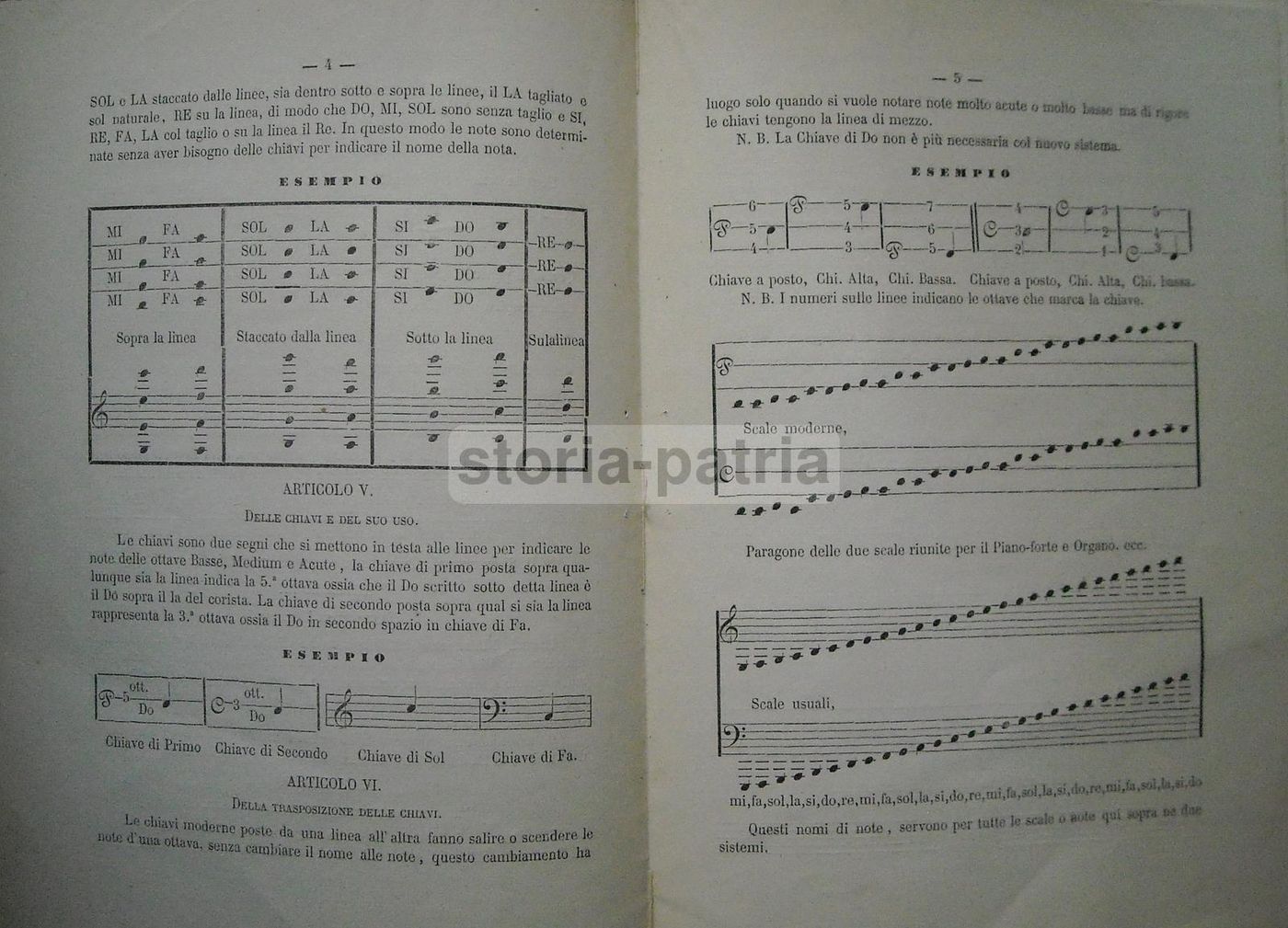 Metodo Musicale Cherpantieri, Napoli 1850, Notazione Musicale Lassale