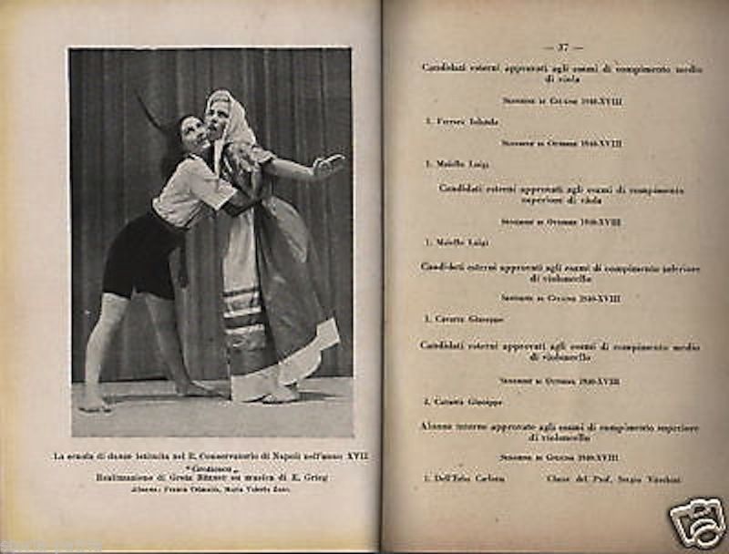 Bollettino R. Conservatorio San Pietro A Maiella Napoli 1941