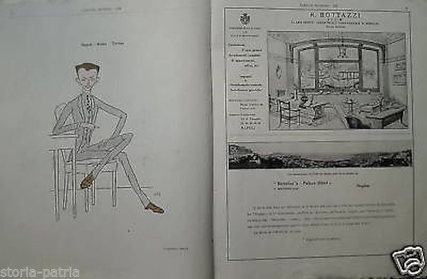 Cartoni Mondani 1920 Napoli Nobiltà Moda Parigina Caricature Cir